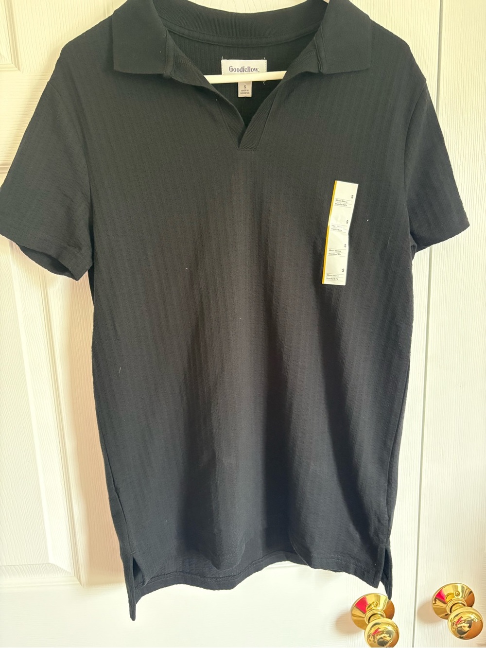 Goodfellow & Co Black Short-Sleeve Polo